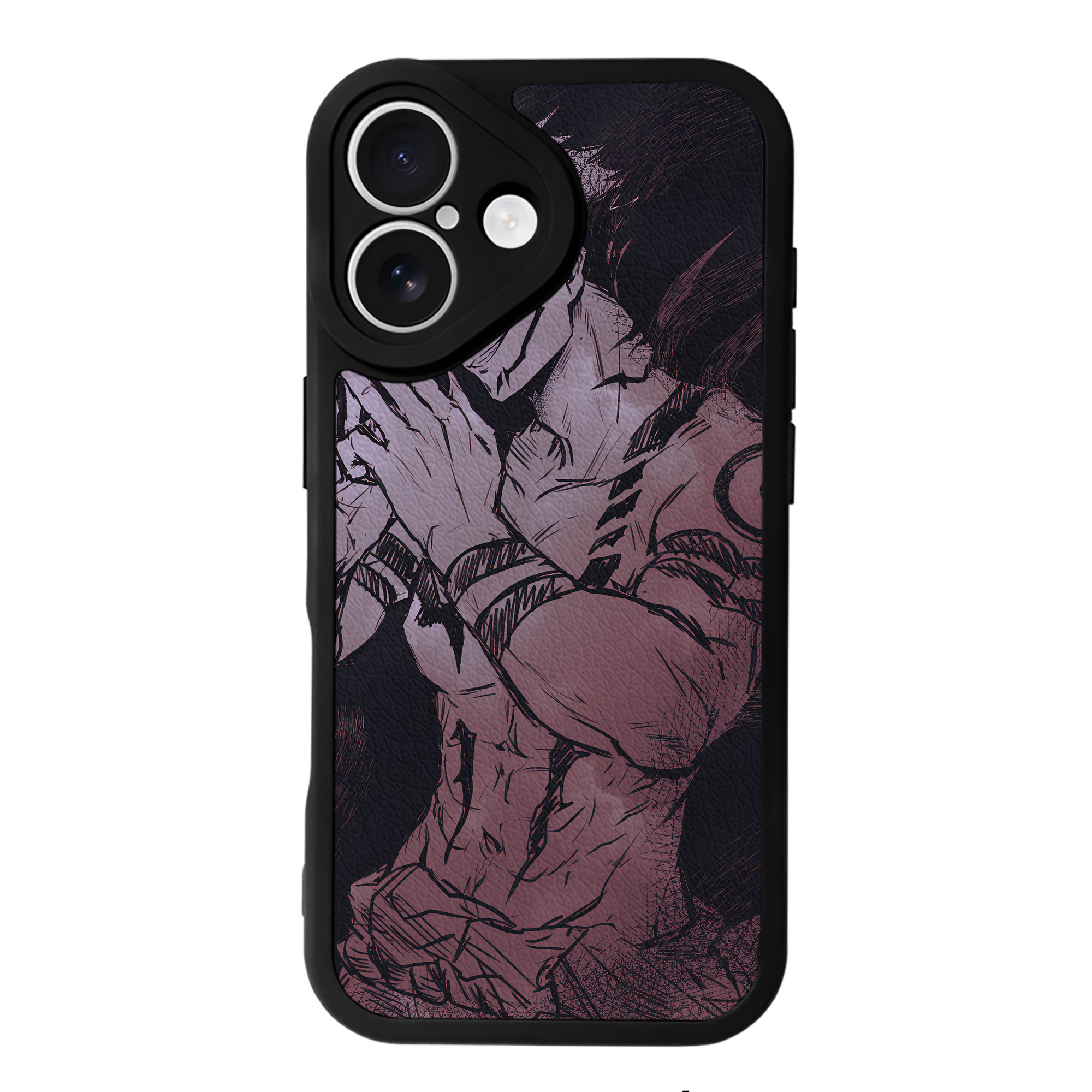 （画像用） 呪術廻戦 Jujutsu Kaisen 【iPhone 16シリーズ対応】シリコンスマホケース（レザー調） 材質：シリコン